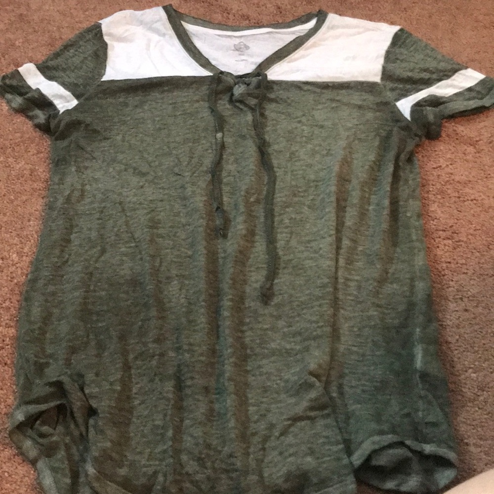 green t-shirt